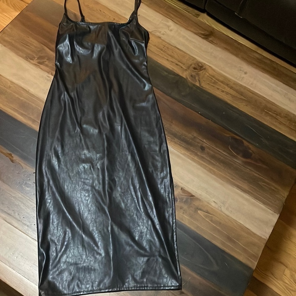Xs faux leather dress
